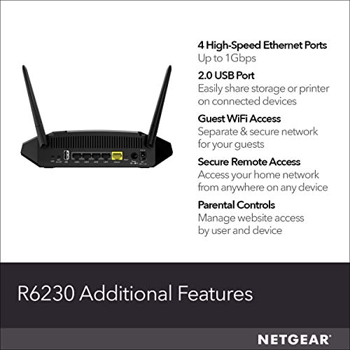 NETGEAR AC1200 Dual Band WiFi Router - High Speed