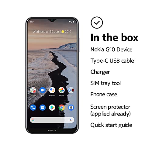 Nokia G10 Unlocked Smartphone | 3-Day Battery Life