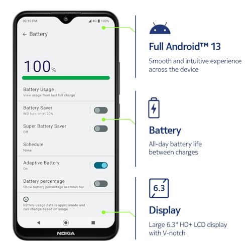 Nokia C210 Unlocked Smartphone with Android 13