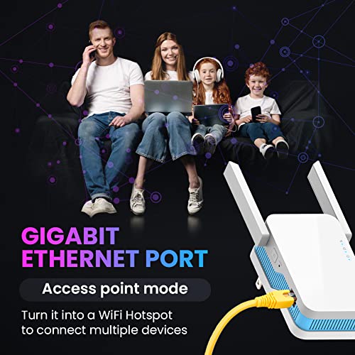 2024 WiFi Extender Signal Booster | Dual Band, Fast & Long Range, Super Antennas