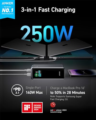 Anker Power Bank: 27,650mAh Portable Charger, 3-Port