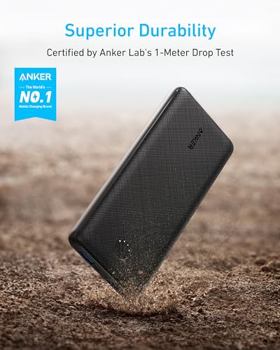 Anker Portable Charger, Power Bank, 10,000 mAh Battery Pack with PowerIQ Charging Technology and USB-C (Input Only) for iPhone 15/15 Plus/15 Pro/15 Pro Max, iPhone 14/13 Series, Samsung Galaxy