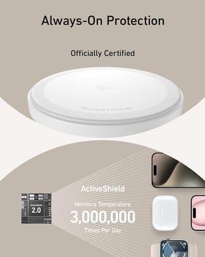 Anker MagSafe-Compatible Wireless Charging Stand, MagGo 3 in 1 Wireless Charging Station, Qi2 Certified 15W Wireless Charger for iPhone 15/15 Pro/14/13/12, Apple Watch, AirPods