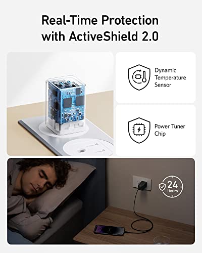 Anker 47W USB C Charger (Nano 3), 2 Port Compact Foldable GaN Fast Charger for iPhone 15/15 Plus/15 Pro/15 Pro Max/14, Galaxy, Pixel 4/3, iPad/iPad Mini (Cable Not Included) - White