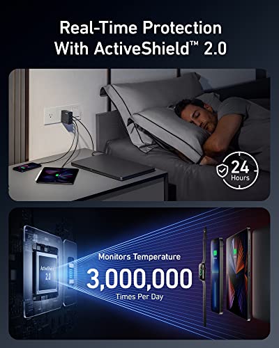 150W USB C Charger, Anker 747 Charger ( GaNPrime), 4-Port Fast Compact Foldable Gan Charger for MacBook Pro/Air, iPhone 14/Pro, iPad Pro, Dell XPS 13, Galaxy S22/S21, Note 20/10+, Pixel and More