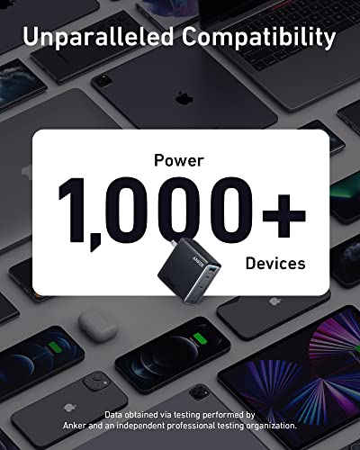 150W USB C Charger, Anker 747 Charger ( GaNPrime), 4-Port Fast Compact Foldable Gan Charger for MacBook Pro/Air, iPhone 14/Pro, iPad Pro, Dell XPS 13, Galaxy S22/S21, Note 20/10+, Pixel and More