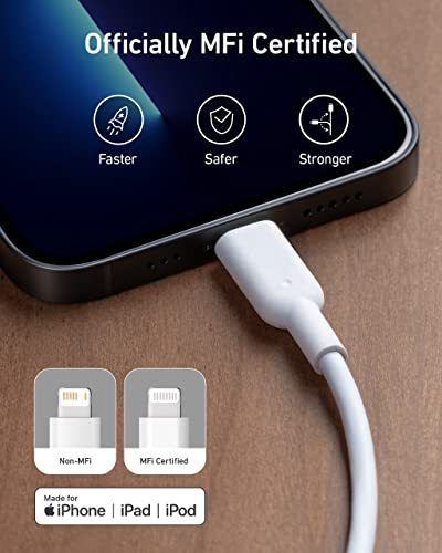 USB C Charger Block 20W, Anker 511 Charger ( Nano ), PIQ 3.0 Durable Compact Fast Charger with 6ft USB C to Lightning Cable (MFi Certified) for 15/15 Plus/15 Pro/15 Pro Max/14/ iPad Pro and More