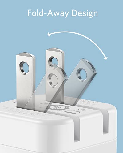USB C Charger, Anker 2-Pack Fast Charger with Foldable Plug, PowerPort III 20W Cube Charger for iPhone 15/15 Plus/15 Pro/15 Pro Max/14, Galaxy, Pixel 4/3, iPad/iPad Mini, and More(Cable not Included)