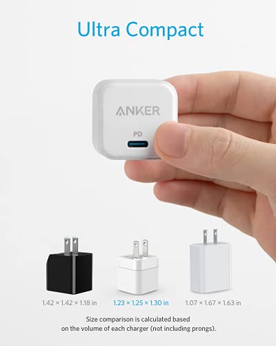 USB C Charger, Anker 2-Pack Fast Charger with Foldable Plug, PowerPort III 20W Cube Charger for iPhone 15/15 Plus/15 Pro/15 Pro Max/14, Galaxy, Pixel 4/3, iPad/iPad Mini, and More(Cable not Included)