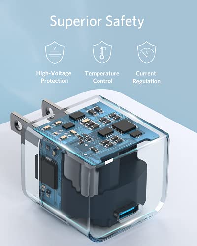 USB C Charger, Anker 2-Pack Fast Charger with Foldable Plug, PowerPort III 20W Cube Charger for iPhone 15/15 Plus/15 Pro/15 Pro Max/14, Galaxy, Pixel 4/3, iPad/iPad Mini, and More(Cable not Included)