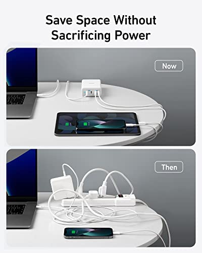 Anker USB C 120W, 547 Charger, PowerPort III 4-Port Charging Station for MacBook Pro/Air, iPhone iPhone 15/15 Plus/15 Pro/15 Pro Max/14/13 Series, Galaxy, Pixel 4/3, iPad Series, and More Devices