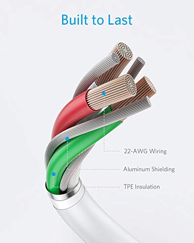 ANKER Powerline II Lightning Cable, [6ft MFi Certified] USB Charging/Sync Lightning Cord Compatible with iPhone SE 11 11 Pro 11 Pro Max Xs MAX XR X 8 7 6S 6 5, iPad and More
