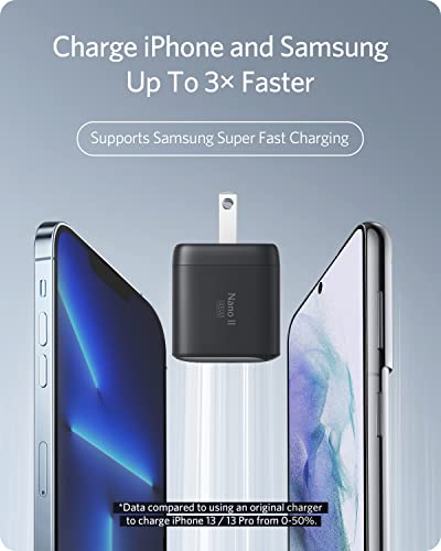 Anker USB C Charger, 713 Charger (Nano II 45W), GaN II PPS Fast Compact Foldable Charger for MacBook Pro 13, Galaxy S22/S22+/S22 Ultra/S21, Note 20/10, iPhone 13/Pro/Pro Max, Steam Deck, and More