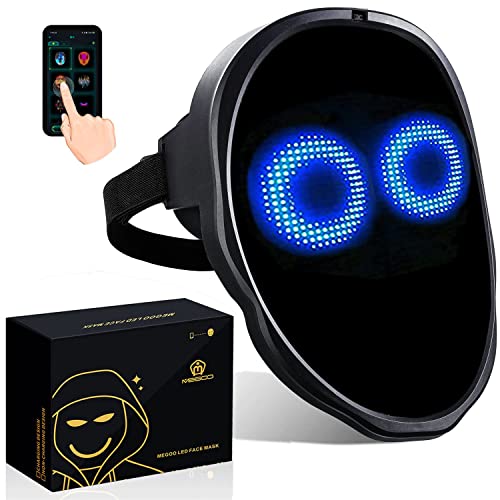 MEGOO Led Mask with Bluetooth, Light Up Face Mask
