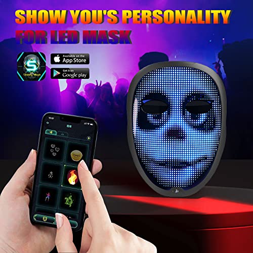 Bluetooth LED Mask: Ultra-light, Thin, Digital Light Up