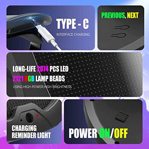 Bluetooth LED Mask: Ultra-light, Thin, Digital Light Up
