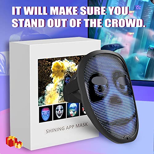 Bluetooth LED Mask: Ultra-light, Thin, Digital Light Up