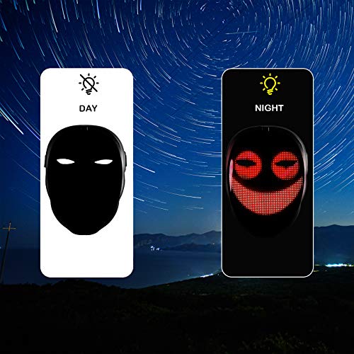 Bluetooth-Controlled LED Mask for Customizable Illumination, Unisex