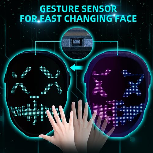Bluetooth LED Mask for Halloween and Costume Parties