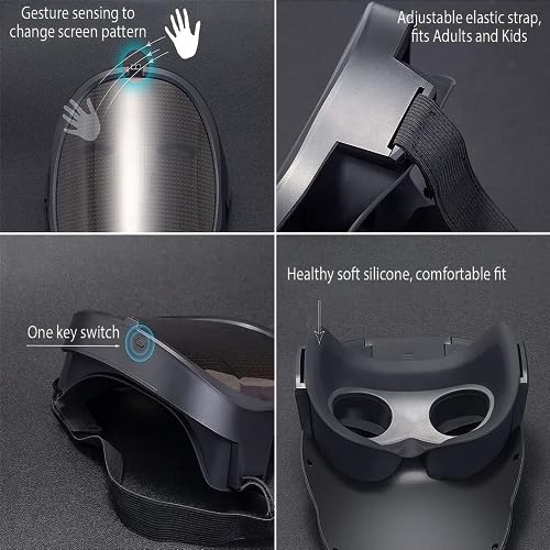 LED Face Transforming Bluetooth Programmable Smart Mask for Halloween