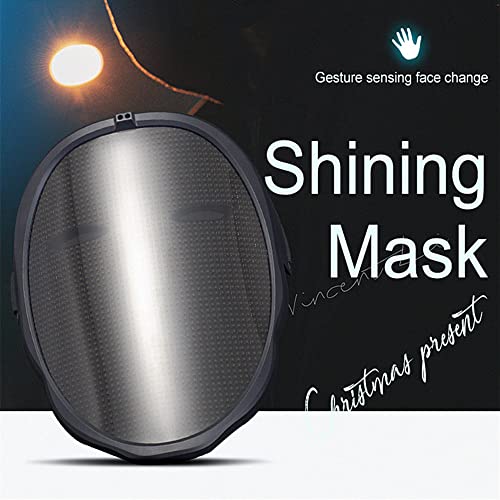 LED Face Transforming Bluetooth Programmable Smart Mask for Halloween