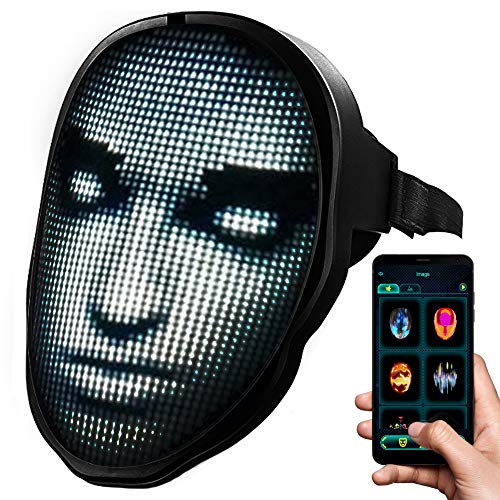 Bluetooth LED Halloween Mask with App for Cosplay