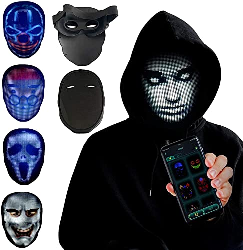 Bluetooth LED Halloween Mask with App for Cosplay