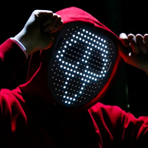 LED Light Up Ghostface Halloween Mask - 50 Patterns