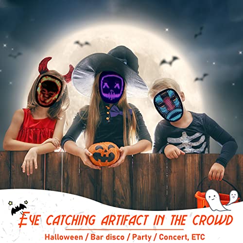 MOYACA Kids LED Mask for Halloween and Xmas