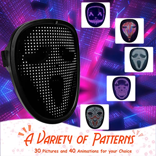 MOYACA Kids LED Mask for Halloween and Xmas