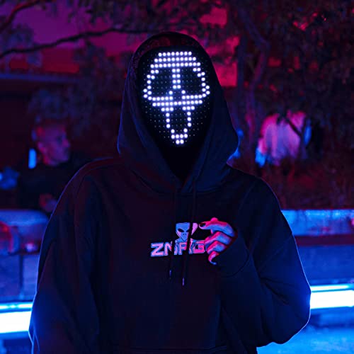 LED Light Up Ghostface Halloween Mask - 50 Patterns