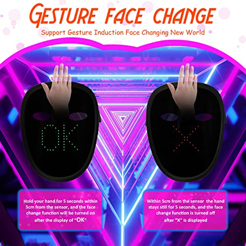 MOYACA Kids LED Mask for Halloween and Xmas