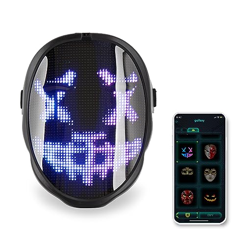 Bluetooth LED Mask: Perfect for Parties, Concerts, Costumes