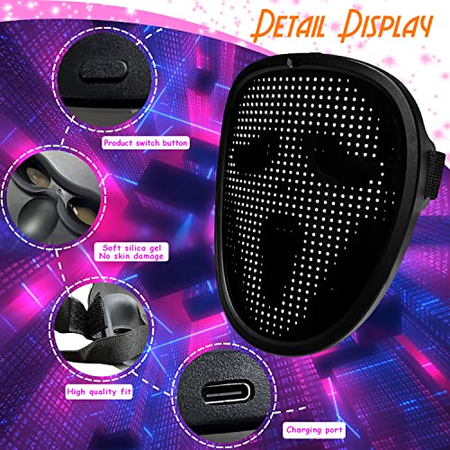 MOYACA Kids LED Mask for Halloween and Xmas
