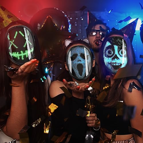 Bluetooth LED Mask: Perfect for Parties, Concerts, Costumes