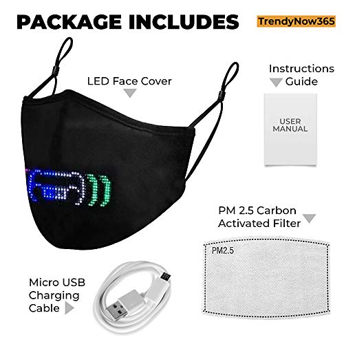 LED Face Mask with Bluetooth App for Adults