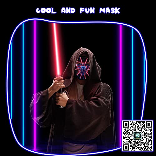 Bluetooth LED Mask for Halloween and Christmas Costume