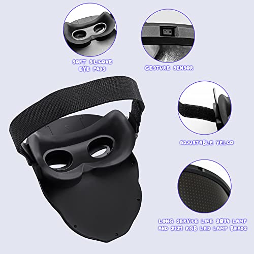 Bluetooth LED Mask for Halloween and Christmas Costume