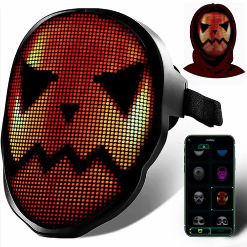 AINSKO LED Transforming Face Mask - Party Cosplay