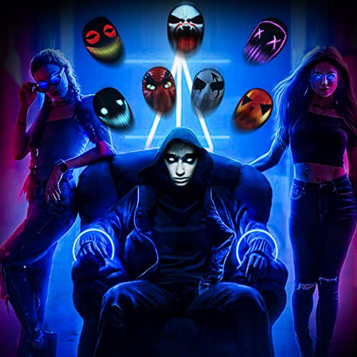 AINSKO LED Transforming Face Mask - Party Cosplay