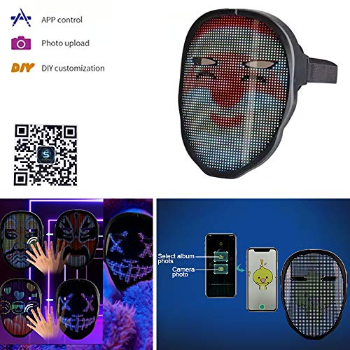 AINSKO LED Transforming Face Mask - Party Cosplay