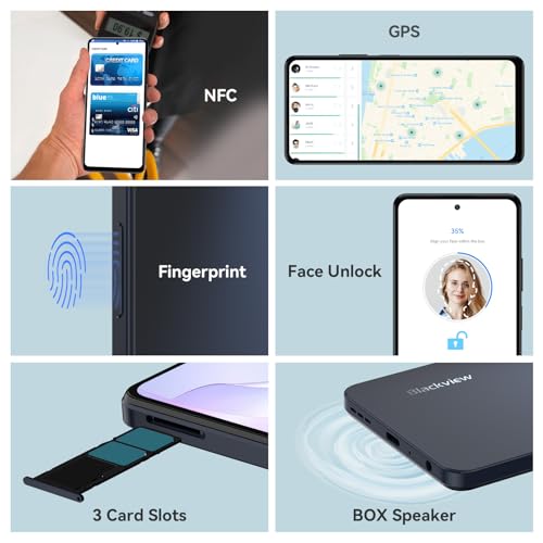 Blackview Shark 8 Unlocked Android Phone, 16GB+128GB, Helio G99