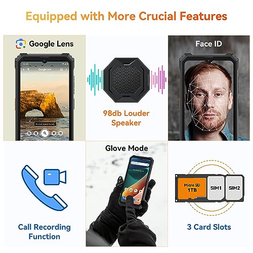 Blackview BV6200 Rugged Smartphone, 13000mAh Battery, Android 13