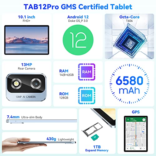 Blackview 2024 Ultra-Light 5G Android Tablet 10.1