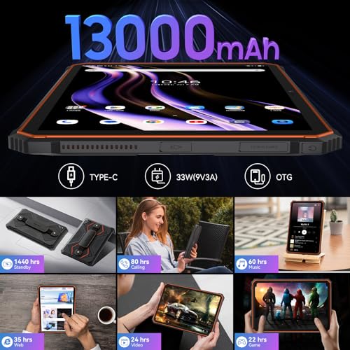 Blackview Android 13 Tablet, 10.1 inch Rugged Tablet