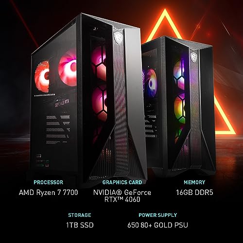MSI Aegis ZS Gaming Desktop, Ryzen 7, RTX 4060