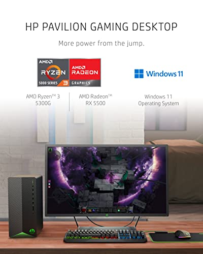 HP Gaming Desktop: RX 5500, Ryzen 3, 8GB RAM