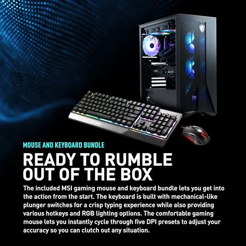 MSI Aegis R Gaming Desktop, Intel Core i5-12400F, WiFi