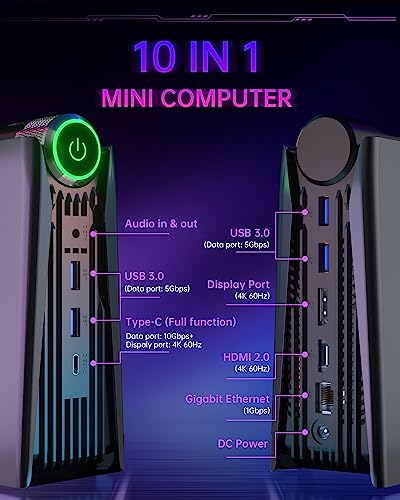 ACEMAGICIAN Ryzen Mini PC 16GB DDR4 512GB NVME WiFi6