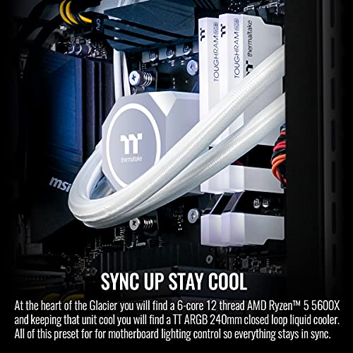 Thermaltake Glacier 360 Liquid-Cooled Gaming PC, Wifi